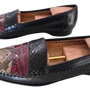 Davinci 10636 Italian Slip On multicolor snakeskin shoes size 13 m